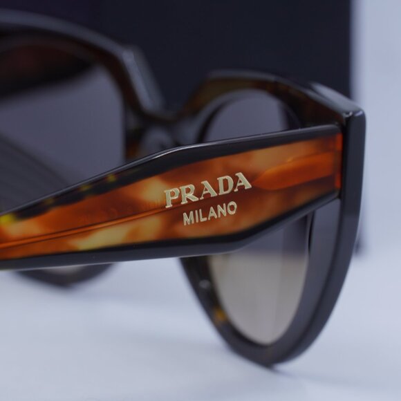 Prada PR14WS 2AU6S1 Cat Eye Sunglasses - Havana/Brown - Picture 6 of 9